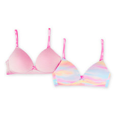 Harper | 2 Pack - Triangle Bra Padded Non-Wired in Tye Die & Blush Combo Buy Clothing and Fashion Online for specialGifts