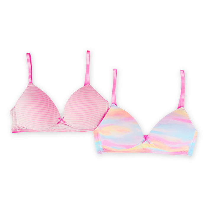 Harper | 2 Pack - Triangle Bra Padded Non- Wired In Tye Die & Blush Combo Online at Kapruka | Product# ef_AC_7686895239321
