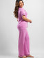 Shop in Sri Lanka for Adalyn - Short Sleeve Classic LPJ Set In Opera Mauve