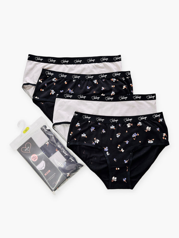 Dina - Brief 4 Pack In Black Floral & Dove Gray Combo Online at Kapruka | Product# ef_AC_7639141187737