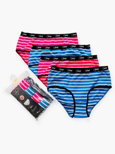 Dina - Brief 4 Pack in Candy Stripe Combo Buy Clothing and Fashion Online for specialGifts