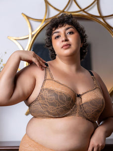 Charlotte - Wired All Lace Bra in Fenugreek Buy Clothing and Fashion Online for specialGifts