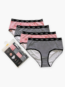 Dina - Brief 4 Pack in Ditsy Love Combo Buy Clothing and Fashion Online for specialGifts