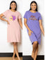 Shop in Sri Lanka for Kaitlyn - Sleep. Shirt Graphic In Veronika & Mellow Rose - 2 Pack