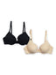 Shop in Sri Lanka for Luna - Plunge Padded Wired Bra - 2 Pack In Black & Nude