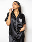 Shop in Sri Lanka for Shaheda - Short Sleeve Classic Long Pajama In Black Bo