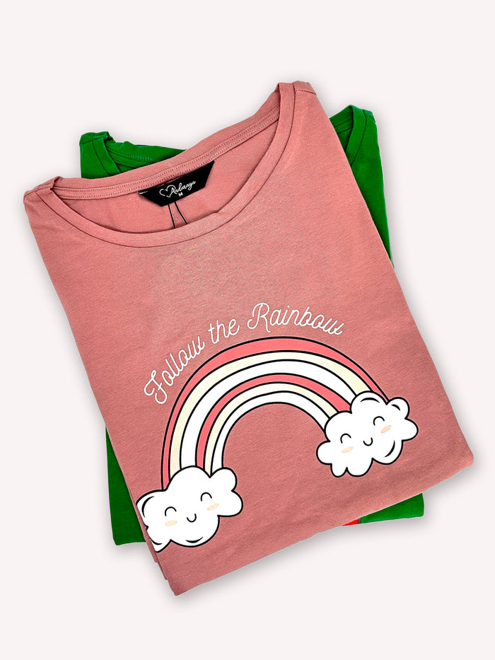 Maya - Sleep. Shirt Graphic In Nostalgia Pink & Mallard Green Combo - 2 Pack Online at Kapruka | Product# ef_AC_7792166535321