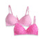 Shop in Sri Lanka for Ginger - 2 Pack - Triangle Padded Non Wired Bra In Pink Hearts & Pink Sol Combo