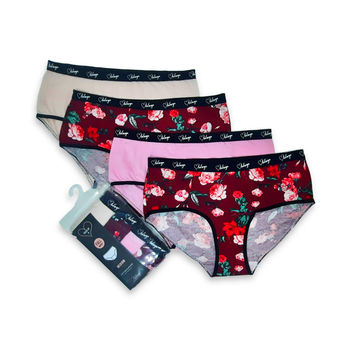 Dina - Brief 4 Pack In Maroon Floral & Pink Combo Online at Kapruka | Product# ef_AC_7639138173081