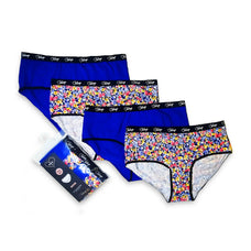 Dina - Brief 4 Pack in Navy Floral Combo Buy Clothing and Fashion Online for specialGifts