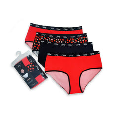 Dina - Brief 4 Pack in Neon Strawberry Combo Buy Clothing and Fashion Online for specialGifts