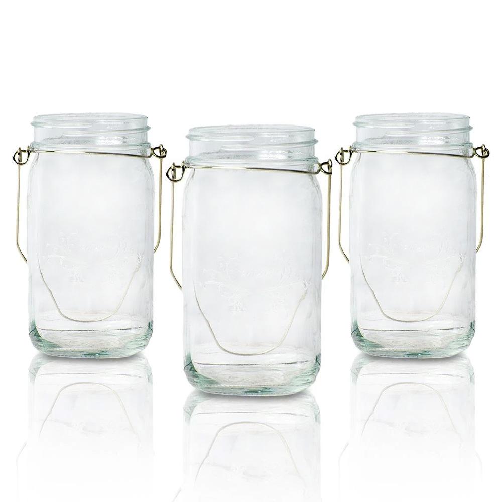 Decorative Glass Mason Jar with Metal Lid Large Mason Jars Wide Mouth,  47.5/61