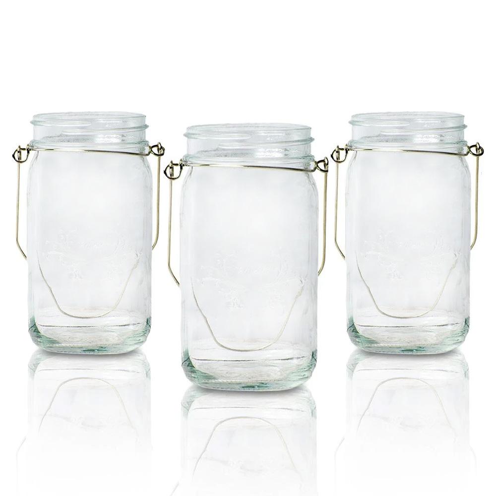 Mason Craft & More Glass Jar with Handle and Lid - Clear, 32 oz