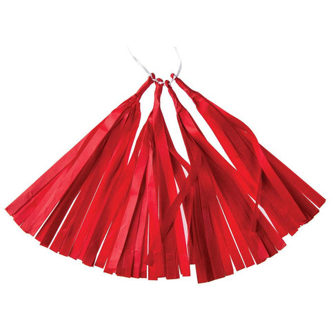Red Tissue Garland, Wedding Banner Tassels set of 5 Party