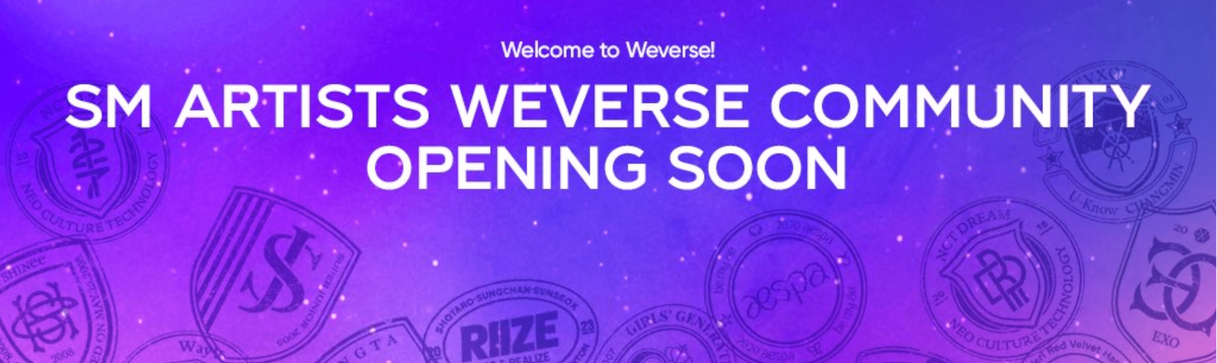 SM ARTISTS WEVERSE COMMUNITY OPENING SOON - POSTER