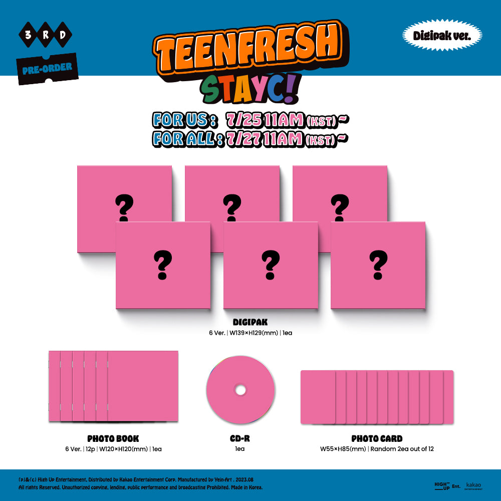 STAYC 3rd Mini Album TEENFRESH Preview: Digipak Ver.