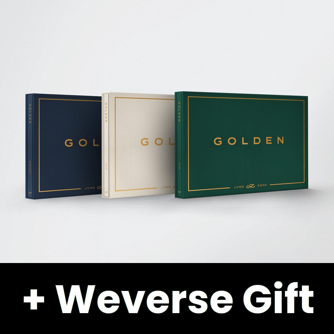 BTS JUNG KOOK - GOLDEN (SET) + GOLDEN (Weverse Album Ver.)