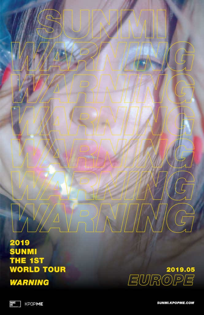 Sunmi The 1st World Tour WARNING Europe Poster