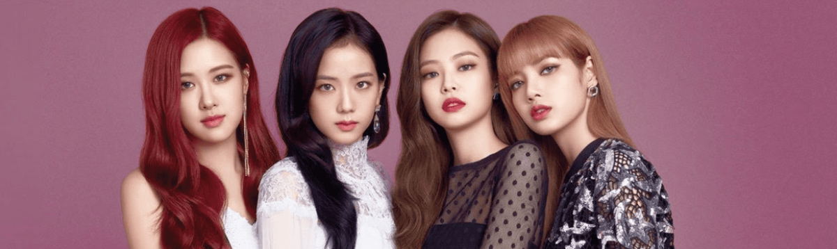 blackpink members rosé jisoo lisa and jennie purple background photoshoot image