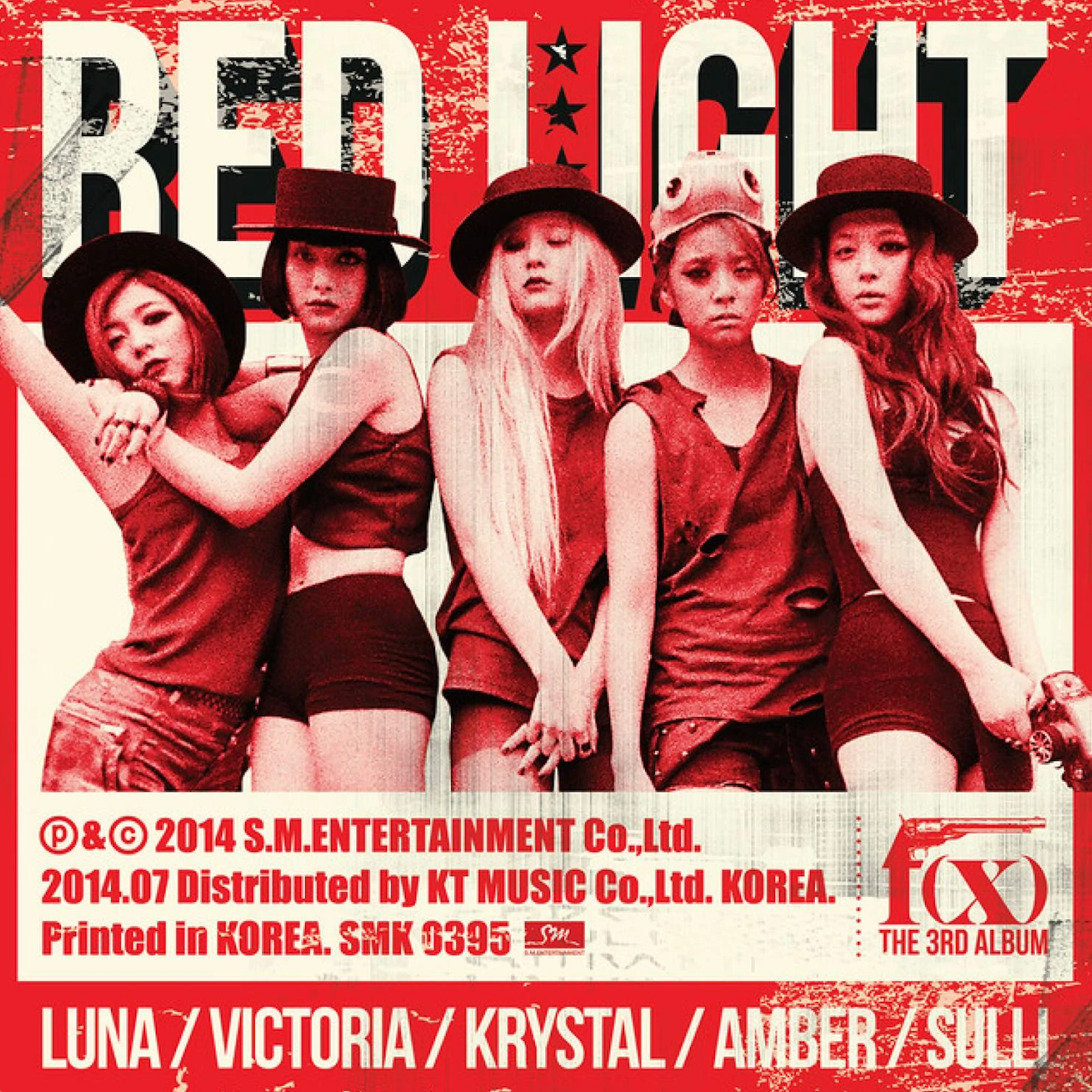 korean girlgroup f(x) - Red Light Album Cover