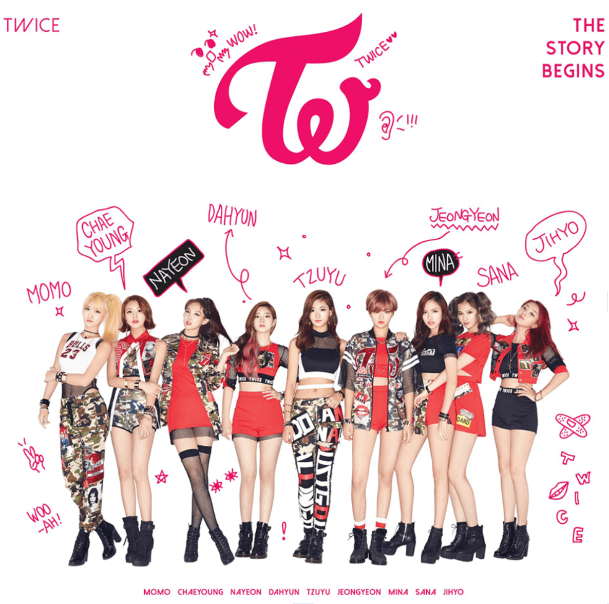 kpop girlgroup from jyp emtertainment: twice - debut album 