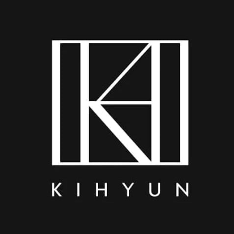 Kihyun (Monsta X) Logo / white logo on black background