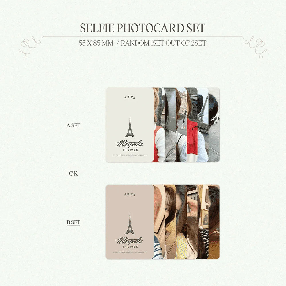 NMIXX - MIXXPEDIA : PICK PARIS (2ND PHOTOBOOK) Selfie Photocard Set