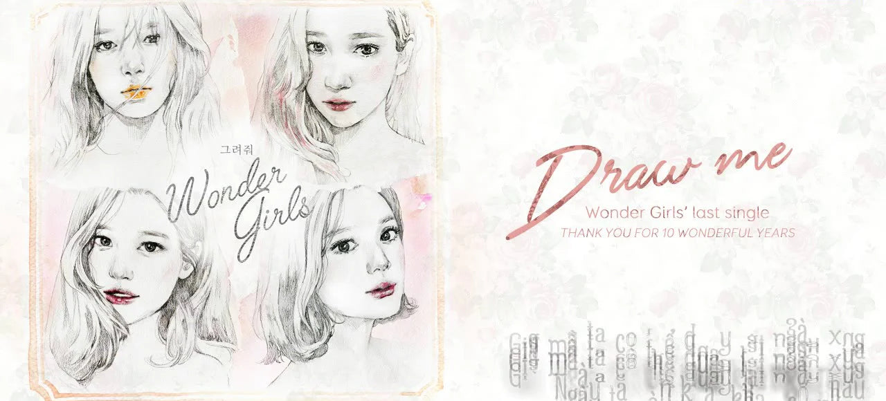 The Wonder Girls last single 'Draw Me' Artwork