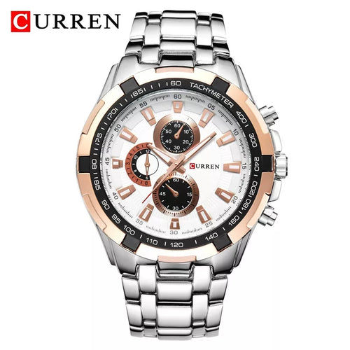 CURREN 8023 Quartz Watch Men Waterproof Sport Military Watches Mens Business Stainless Steel Wristwatch Male Clock reloj hombre