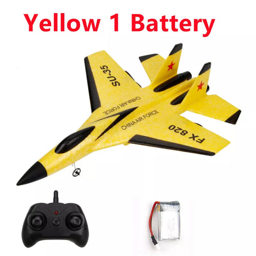 RC Plane SU-35 With LED Lights Remote Control Flying Model Glider Aircraft 2.4G Fighter Hobby Airplane EPP Foam Toys Kids Gift