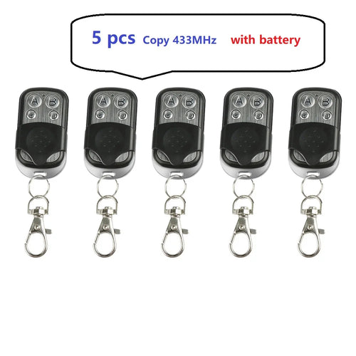 5pcs10pcs 433MHz Remote Control 4CH Car Key Garage Door Gate Opener Remote Control Duplicator Electronic Gate Control Duplicator