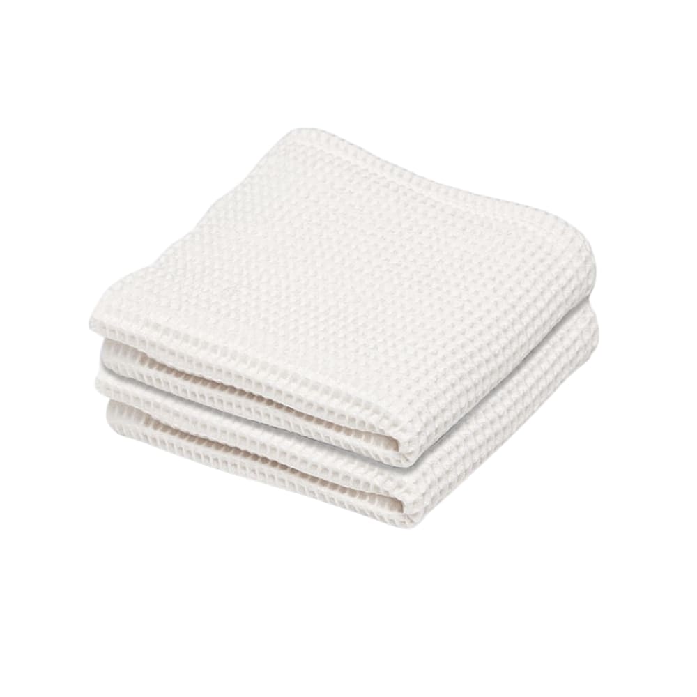 White Waffle Weave Towels Sets - 1 Bath, 1 Hand Towels