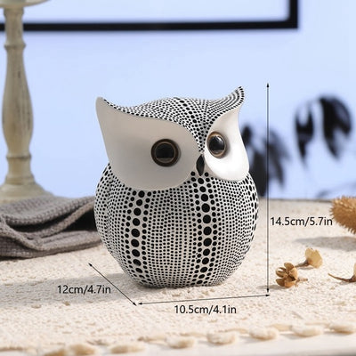 Resin Owl Figurines Money Box Coin Decorative Piggy Bank Home Bedroom Living Room Interior Decoration Gift|Money Boxes|