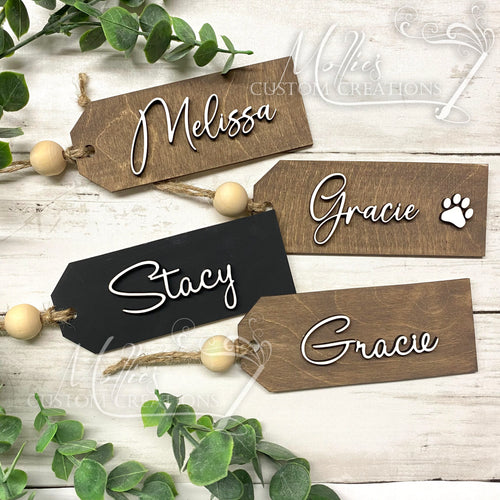 Pet Stocking Tags, Personalized Stocking Tags, Laser Cut Stocking Tags,  Minimalist Stocking Tags, Custom Christmas Pet Tag, Neutral 