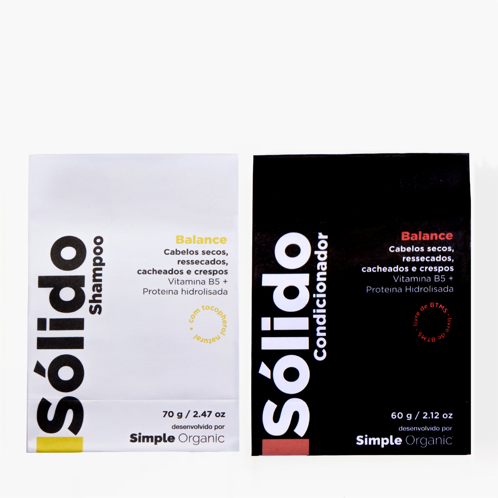 Kit Para Cabelos Cacheados e Secos - Shampoo e Condicionador sólido