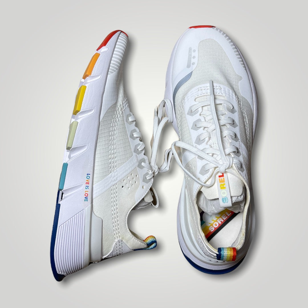 @EllaSnyder / Sorel Rainbow Kinetic Rush Sneakers