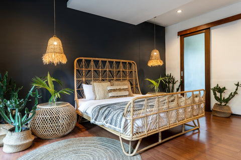 What is rattan pendant light? bedside coastal