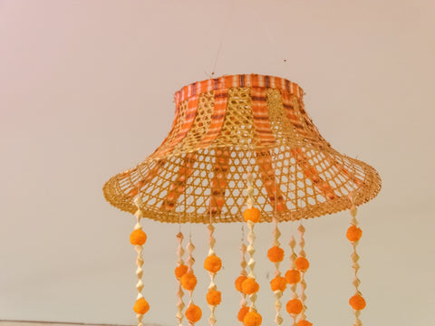 DIY woven lampshades