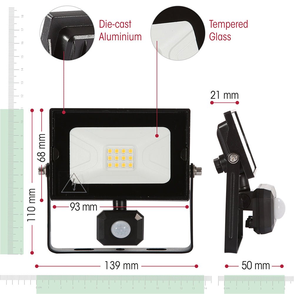 Wall-E Double Head Security Floodlight with PIR Sensor 20W Cool