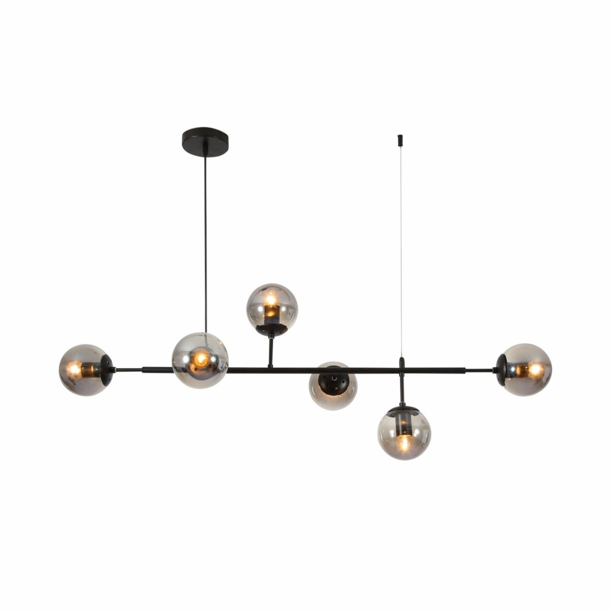 Crescent TEKLED Gold Pendant Smoky Metal or Glass or | Modern Chrome Light Ceiling Amber Globe