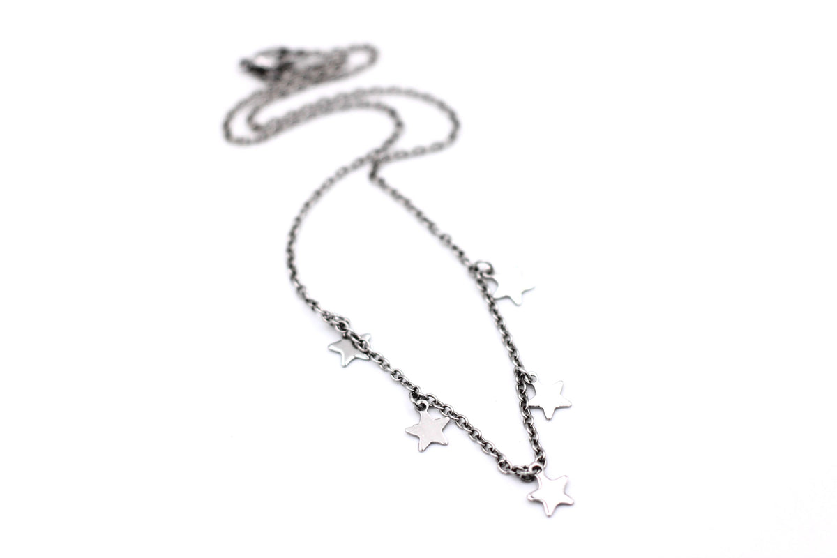 Silver Multi Star Necklace – BellaMarieShop