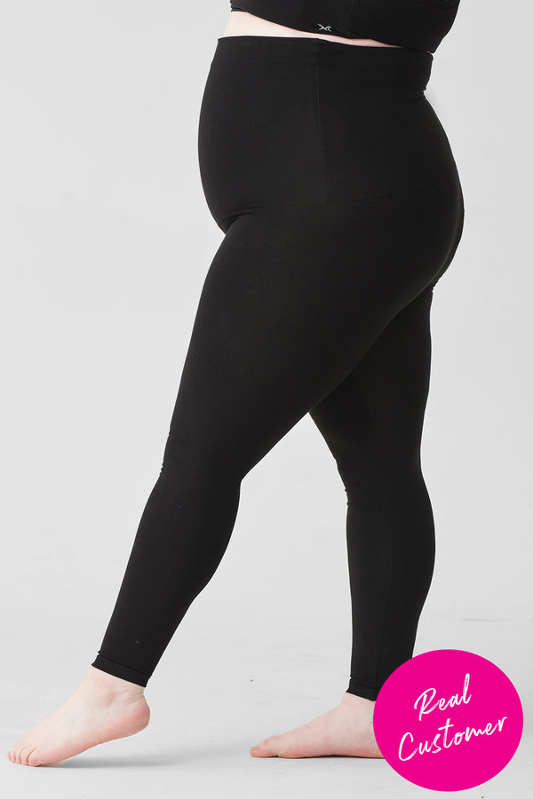 Curvation Women's Black Figure Enhancing Legging Curvaceous 4