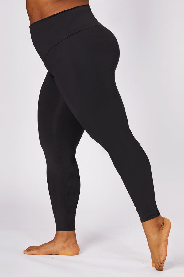 Extra Strong Compression Curve Cropped Leggings with Waisted Tummy Con– TLC  Sport