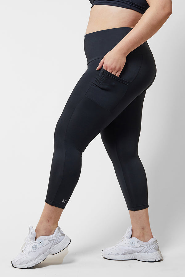Leggings with Thermal Brushed Fabric Black– TLC Sport