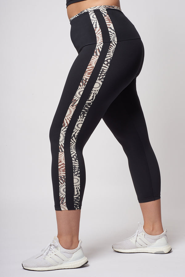 Piper Legging - Black Zebra Print & Snow White