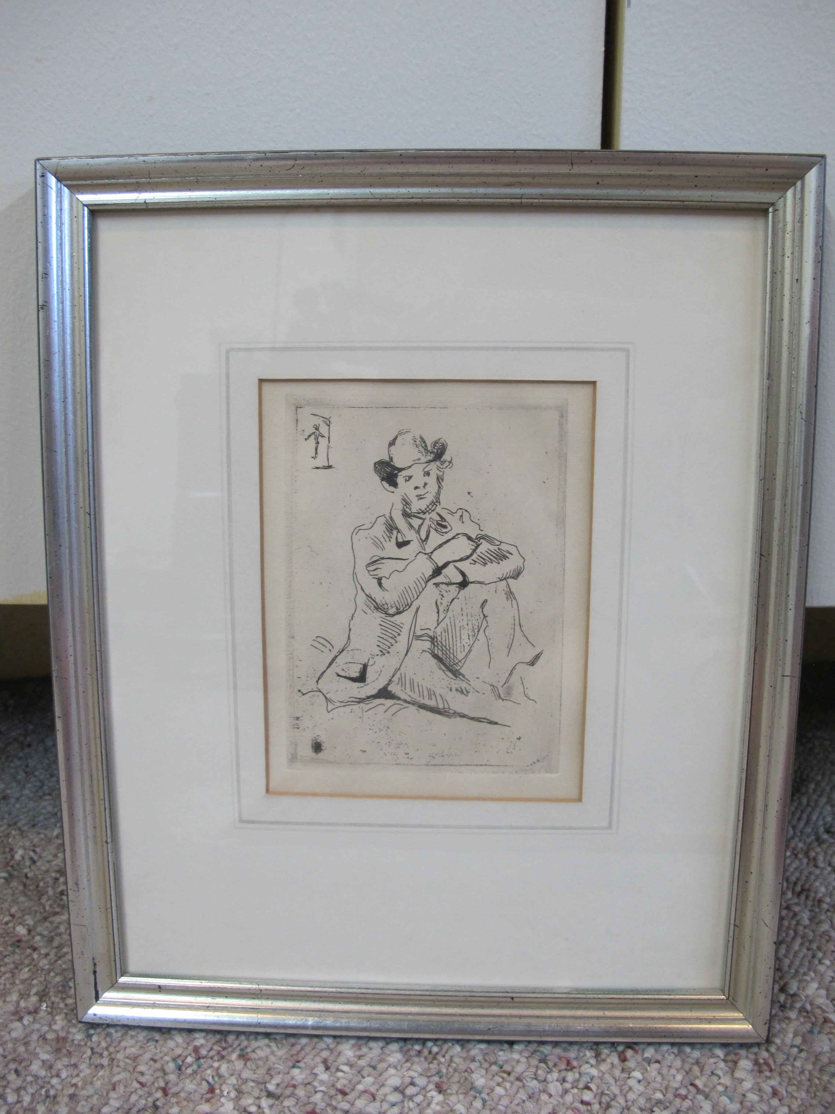 PAUL CEZANNE French Portrait of GUILLAUMIN with Hanging Man Original Etching