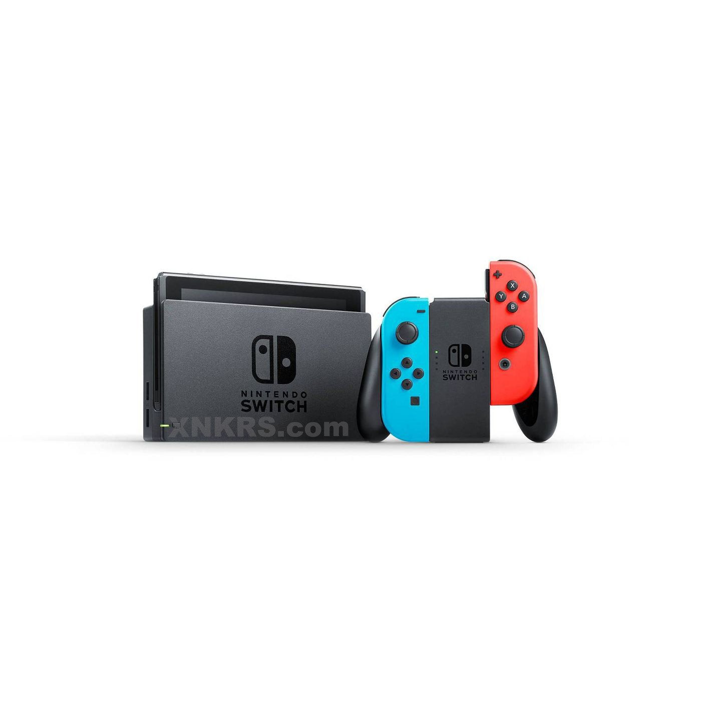 nintendo switch neon red with mario kart 8 deluxe