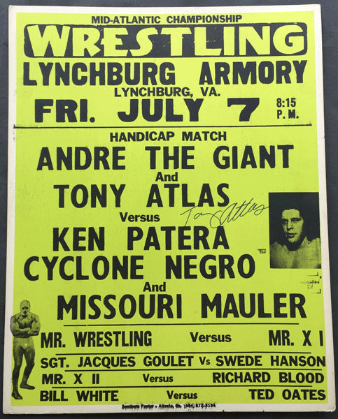 ANDRE THE GIANT & TONY ATLAS-KEN PATERA, CYCLONE NEGRO & MISSOURI MAUL – JO  Sports Inc.