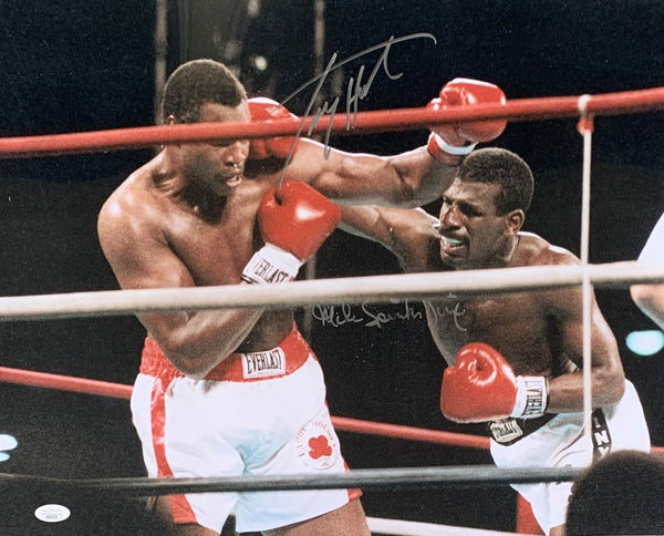 Holmes Larry And Michael Spinks Signed Large Format Photo Jsa Authenti Jo Sports Inc 