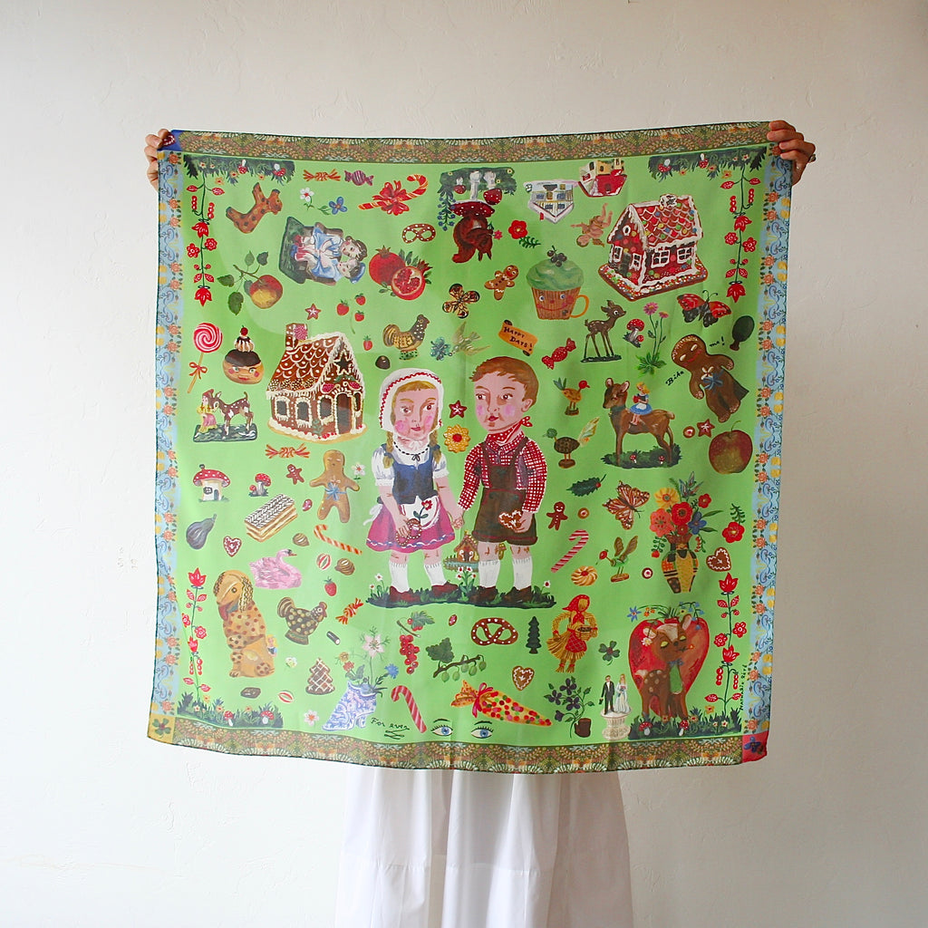 Nathalie Lete Silk Scarf Hansel And Gretel Bon Boutique